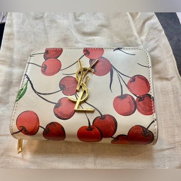 Yves Saint Laurent Red Cherry Cream Wallet - Picture 1 of 4